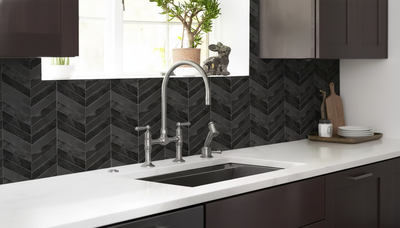 Waterproof 3D Peel-and-Stick Backsplash Tiles That Last