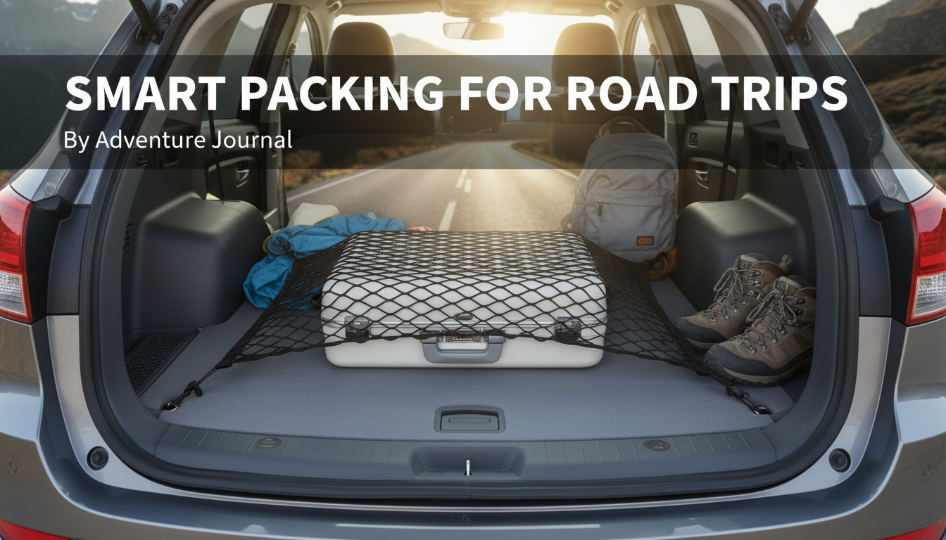 Rear Trunk Cargo Net Organizer for SUVs, RVs & Sedans