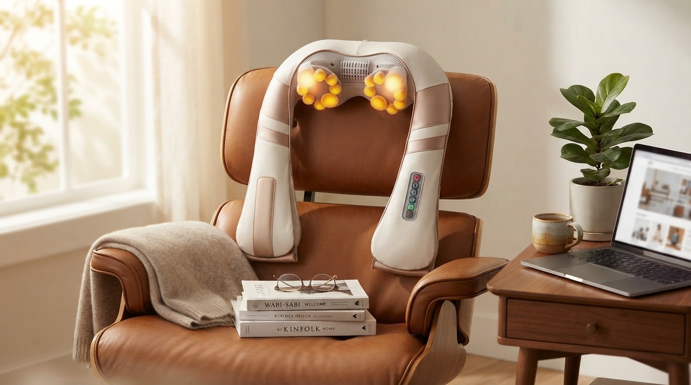 Heated Shiatsu Neck & Back Massager: Home, Office, Car