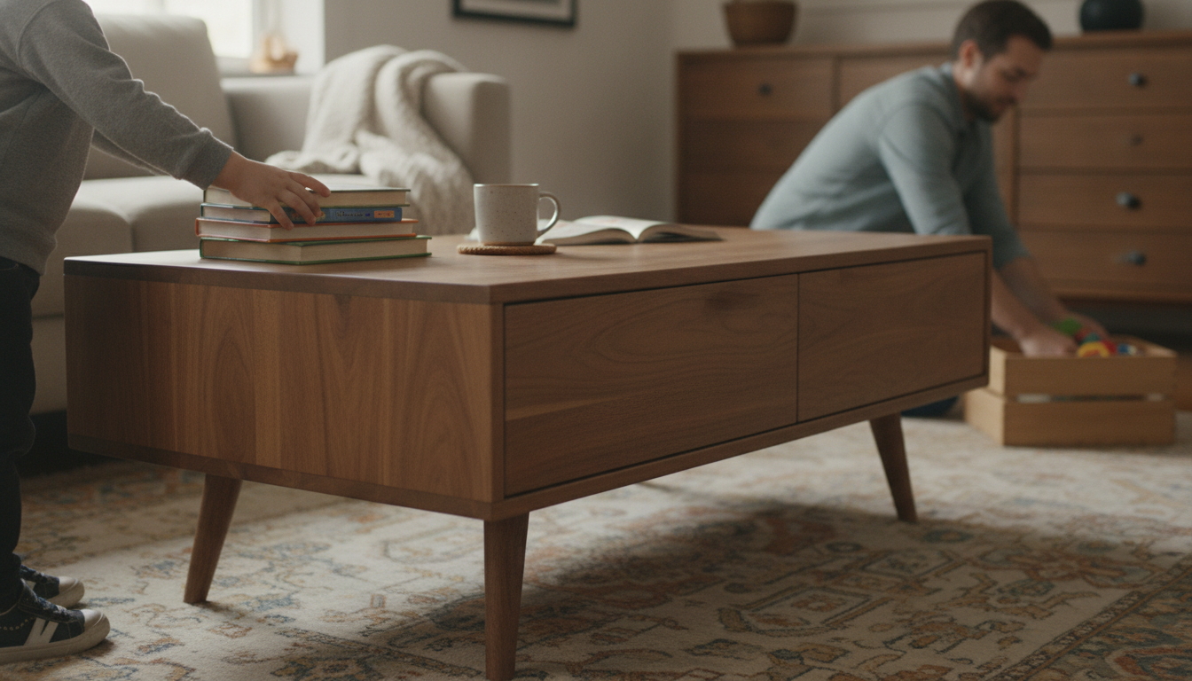 Wood Coffee Table Styling: Simple, Warm, Practical