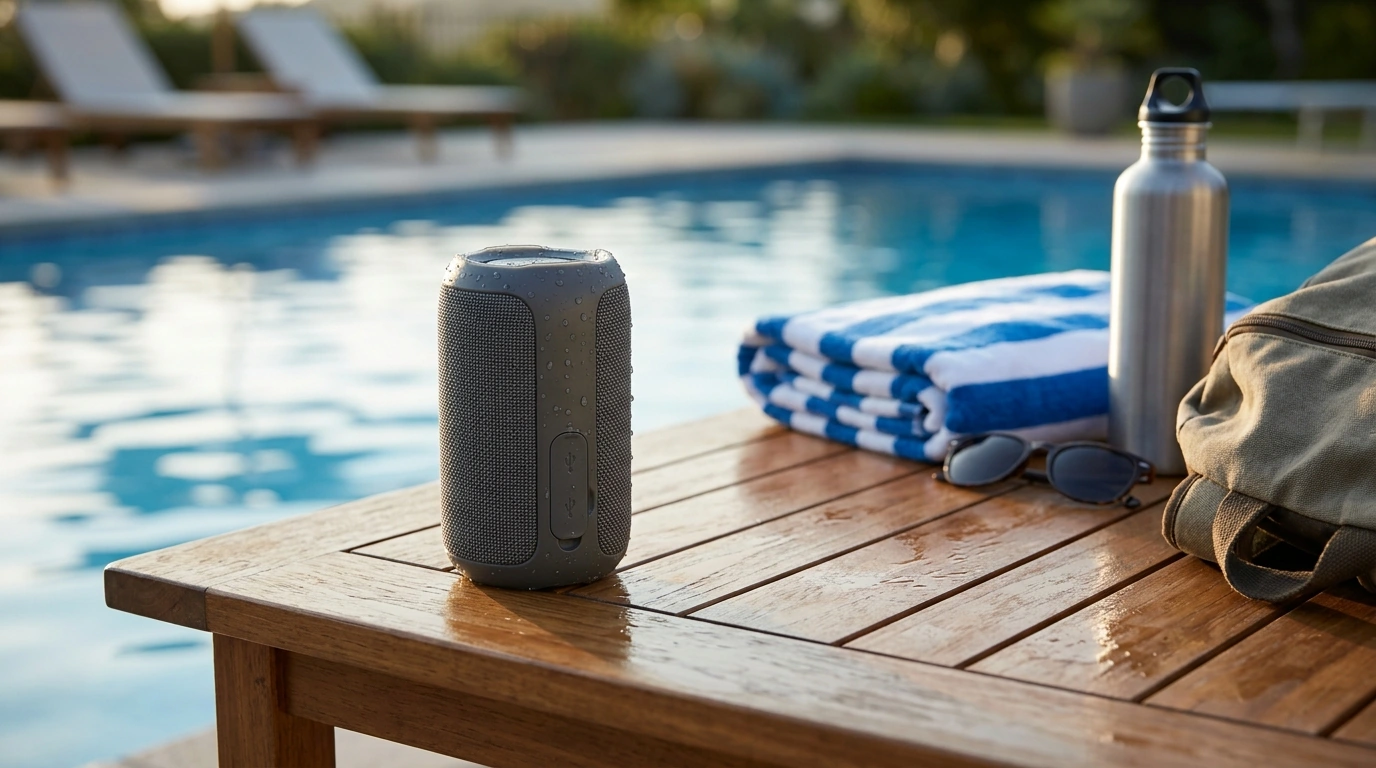Portable Waterproof 360° Bluetooth Speaker: 15-Hour Battery