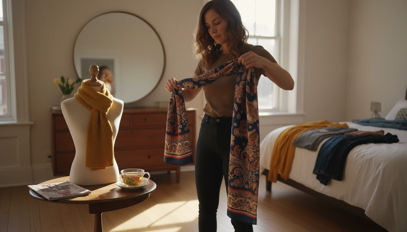 Twist a Neck Scarf: 2 Easy Styles That Stay Put