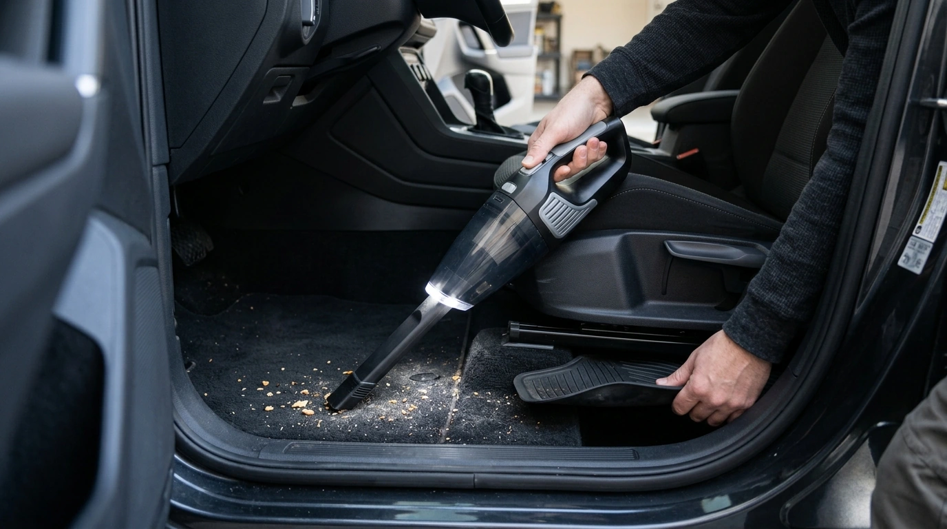 Cordless Handheld Vacuum: LED Light, 40-Min Runtime