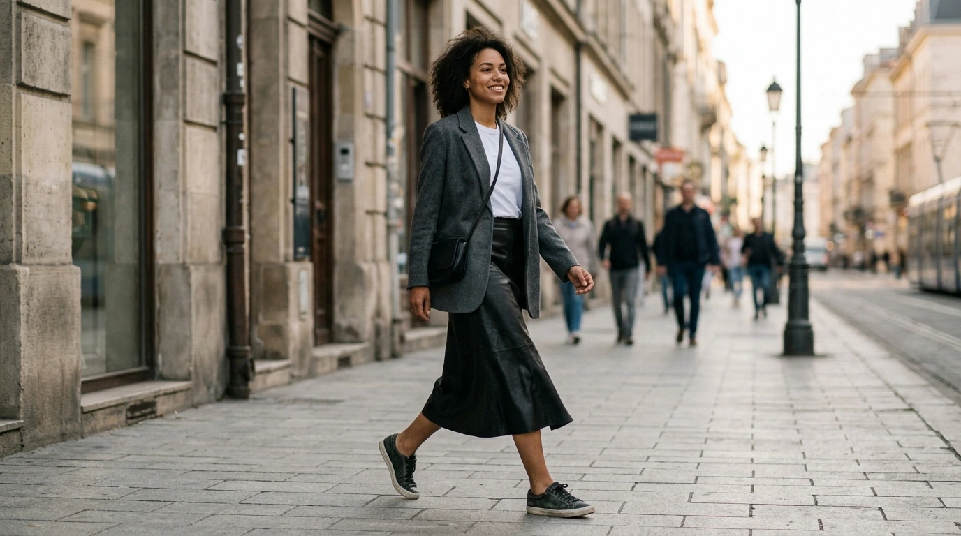 Leather Skirt Street Style: Easy Outfit Formulas