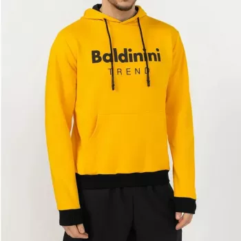 Bright Yellow Brushed Hoodie: Baldinini Trend Layering Pick