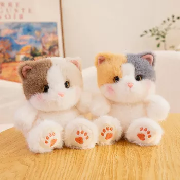 Mini Fluffy Kitten Plush for Desks, Shelves & Gifts
