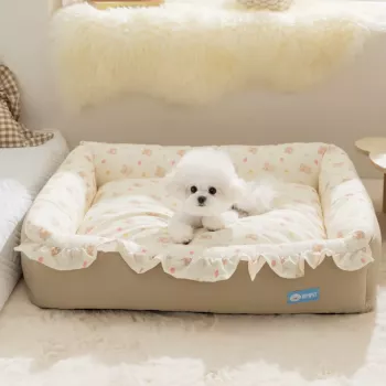 Fluffy Pet Cushion Bed: Cozy Nest for Puppies & Kittens