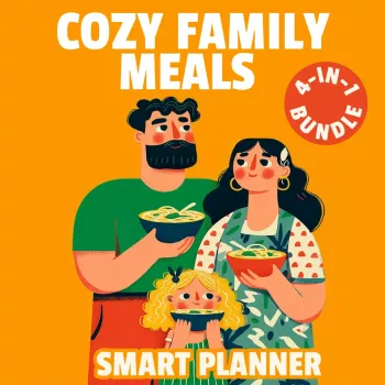 Cozy Weeknight Meal Planner Bundle: AI + eBooks + Lists