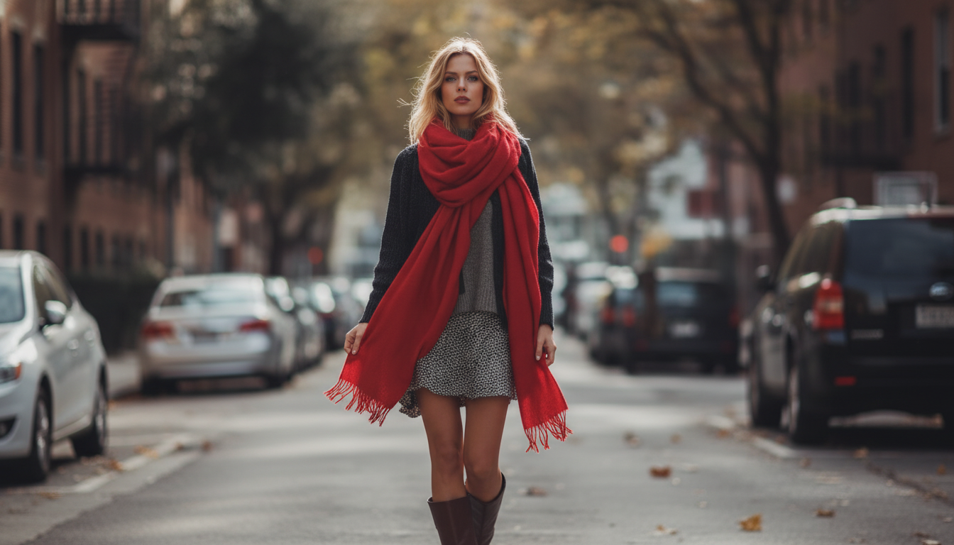 Scarf Trends Right Now: Cozy Textures, Prints & Shapes